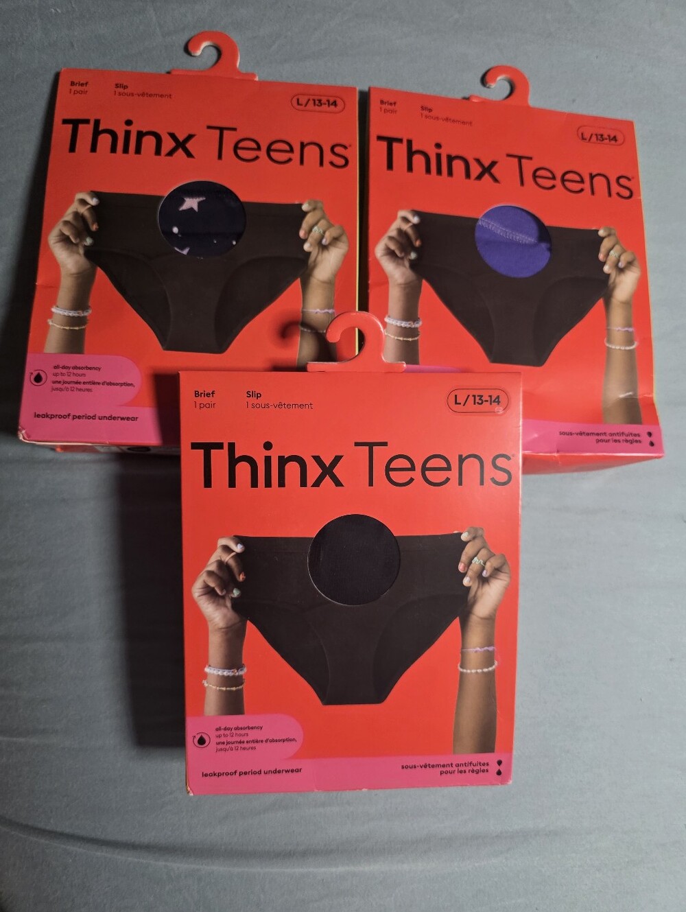 New in box Thinx Teens Leakproof Period Underwear Size L/13-14